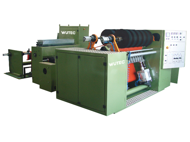 Cortadeira Rebobinadeira com Aplicação de Pó e Perfuração